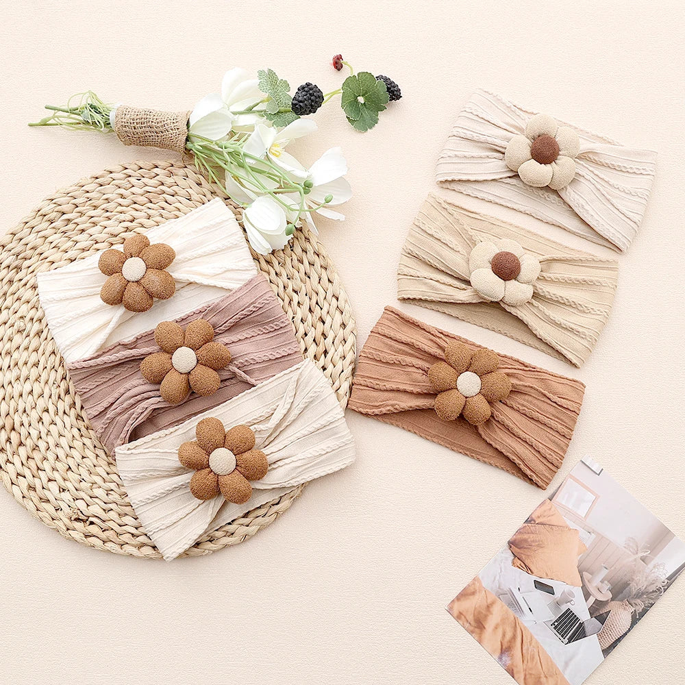 Girls Item Baby Girl Baby Headbands Hair Accessories Nylon Turban for Newborn Headwear Flower Kids Headbands Children Hairbands