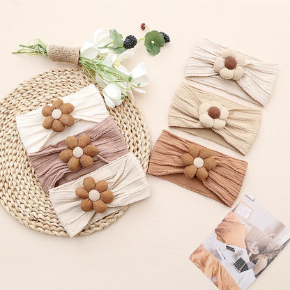 Girls Item Baby Girl Baby Headbands Hair Accessories Nylon Turban for Newborn Headwear Flower Kids Headbands Children Hairbands
