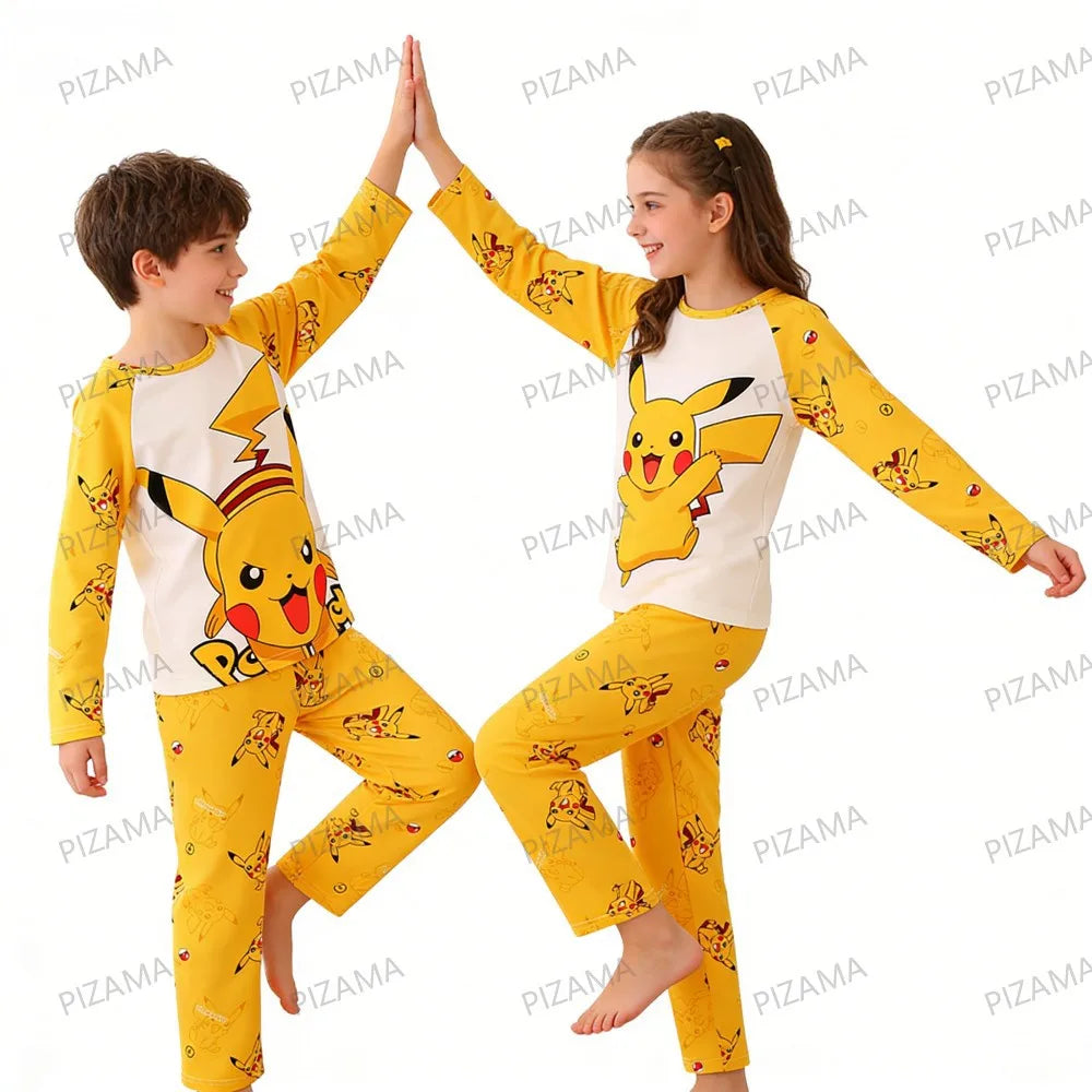Boys Pajamas Sets Toddlers Girl Fashion Clothes Suits Girls Clothes Pajamas Unisex Kids Clothing Sets Pikachu Children Pyjamas