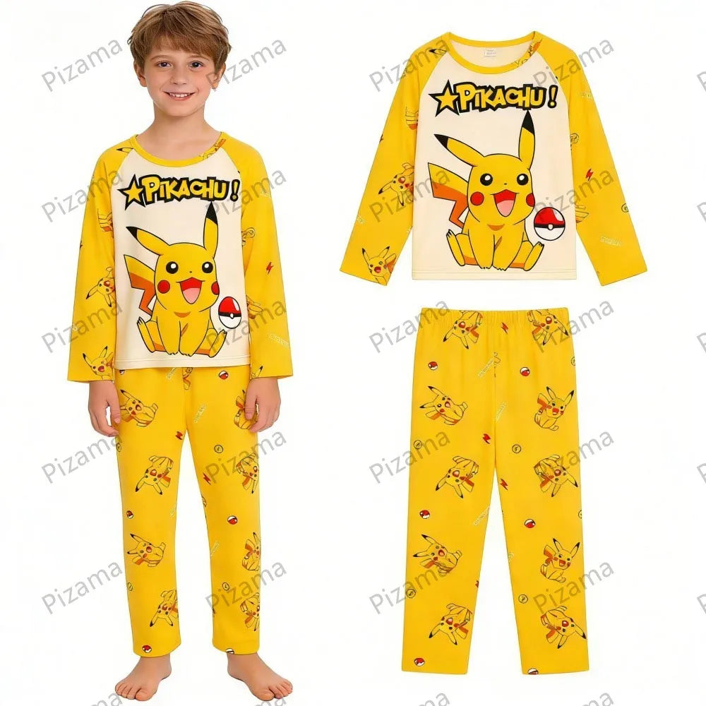 Boys Pajamas Sets Toddlers Girl Fashion Clothes Suits Girls Clothes Pajamas Unisex Kids Clothing Sets Pikachu Children Pyjamas