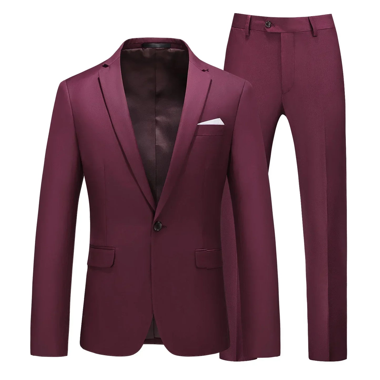 Men's Suits 2 PCS Sets Fashion Business Casual Formal Clothes Man Solid Slim Prom Party Blazer Coats+Trousers Sets Plus Size 6XL
