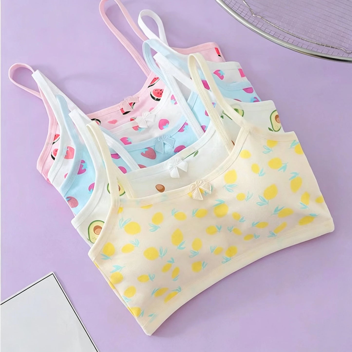 Girls' Development Period Underwear, Children's Student Tube Top, Girls' Camisole Vest, Pure Cotton Underwear, Thin for Puberty
