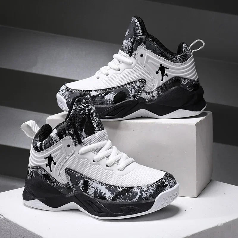 New Boys Brand Basketball Shoes for Kids Sneakers Thick Sole Non-slip Children Sports Shoes Child Boy Training Athletic Shoes