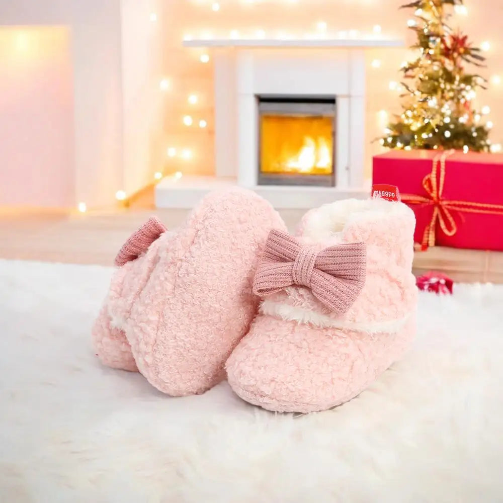 Baby Booties for Boys Girls with Soft Lining Non Slip Gripper Newborn Infant Slipper Socks Toddler First Walker Crib Shoes 0-18