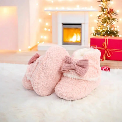 Baby Booties for Boys Girls with Soft Lining Non Slip Gripper Newborn Infant Slipper Socks Toddler First Walker Crib Shoes 0-18