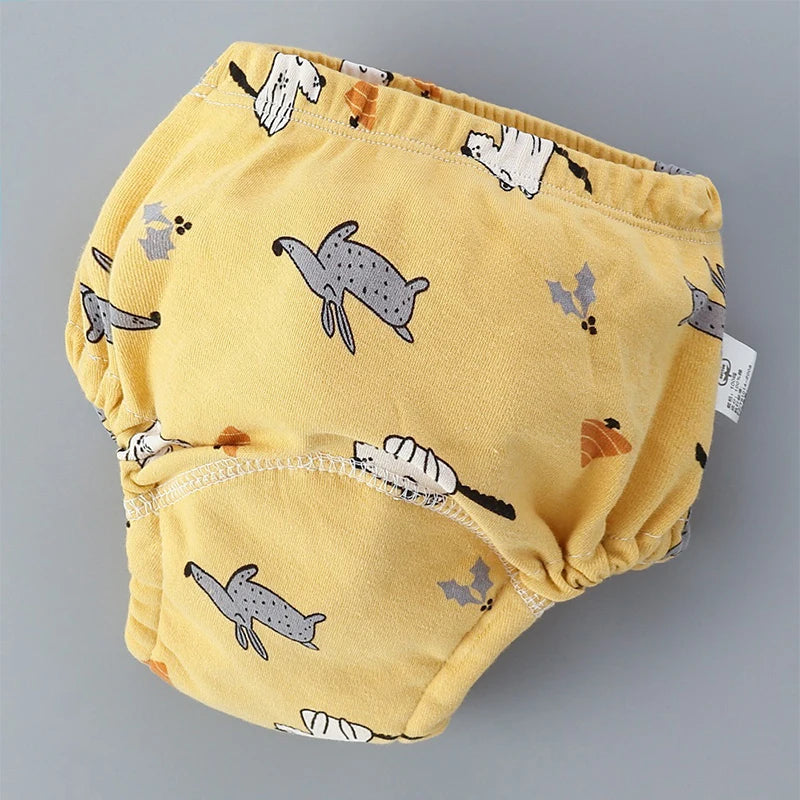 Soft Baby Cloth Diapers Reusable Kids Training Pants Waterproof Underwear Boys Girls Washable Cotton Nappy Changing Panties