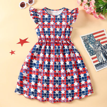 Teens Dress Kids Girl Clothes 8 9 10 11 12 Years Old Short Sleeve Summer Fashion Casual Butterfly Birthday Gift Children Dresses