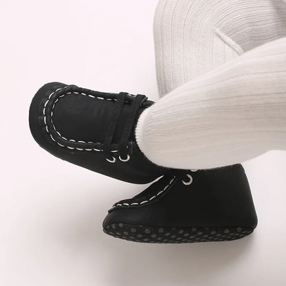 Classic Casual  Baby Shoes for Boys 0-1 Year Old Lace-Up Spring Autumn Soft Sole Comfortable Casual Walking Shoes