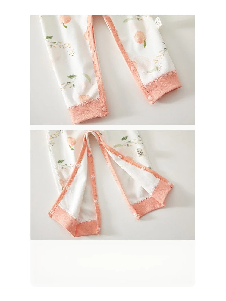 Baby Underwear Set Autumn and Winter Newborn Clothes Pure Cotton Bottom Split High Waist Men's and Women's Baby Clothes 2pce Set