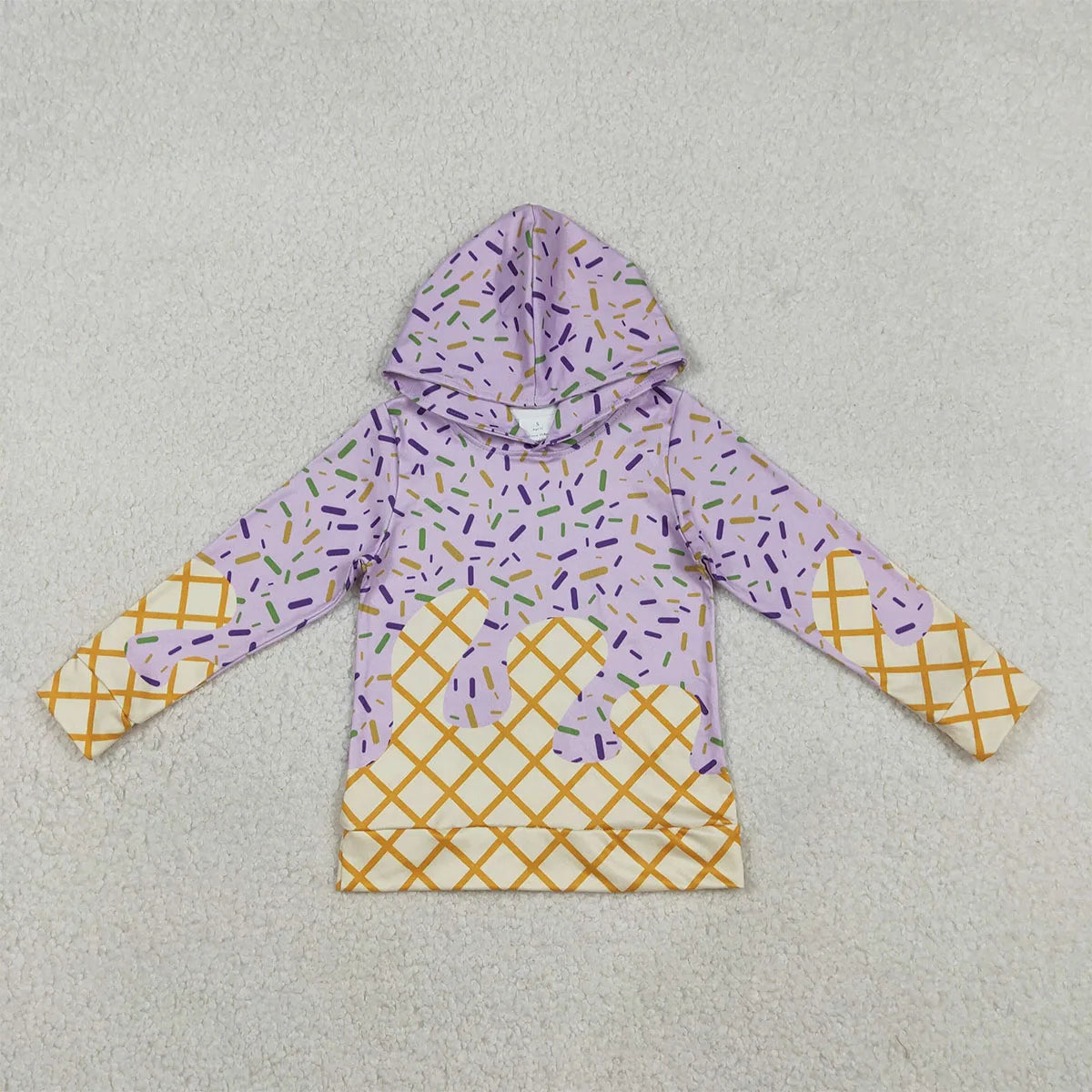 Baby Boy Clothes Kids Hoodies Sweatshirts Lavender Drip Sprinkles Long Sleeve Zipper Pocket Pullover Hoodie Tops Boys Clothing