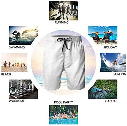 Men Summer Casual Beach Shorts Capybaras For Men Quick Dry Mens Drawstring Waist Surf Swimming Shorts