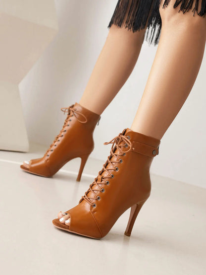 Women's Fashion Summer Party Outdoor Boots Sexy stilettos High Heels Women Latin dance heels shoes Black For Ballroom