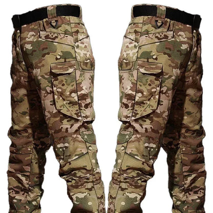 Outdoor Combat Tactical Suits Wear Resistant T-Shirt + Cargo Pants Men Clothes Shirts Airsoft Paintball Hunting Clothes