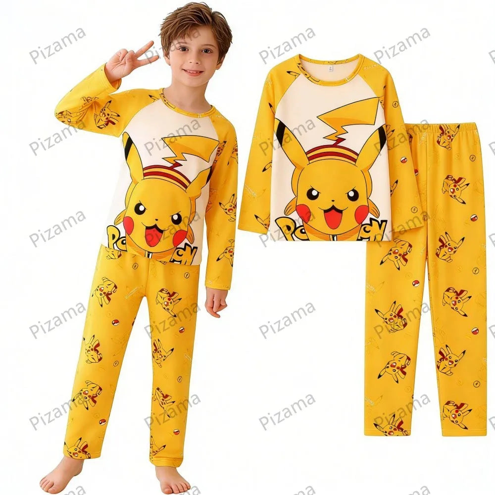 Boys Pajamas Sets Toddlers Girl Fashion Clothes Suits Girls Clothes Pajamas Unisex Kids Clothing Sets Pikachu Children Pyjamas