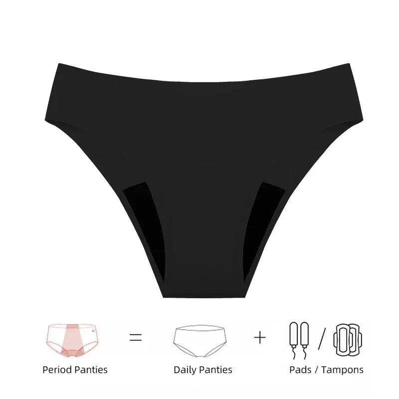 Teen Girls Seamless Swimwear 4 Layer Leakproof Bikini Fast Absorb Period Protection for Surf Beach Yoga Swimming