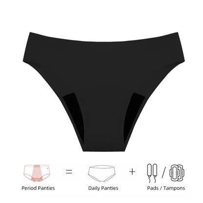 Teen Girls Seamless Swimwear 4 Layer Leakproof Bikini Fast Absorb Period Protection for Surf Beach Yoga Swimming