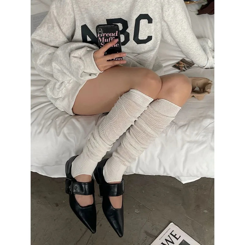 2025 Summer Thin Socks Y2k Girls Sweet Lolita Long Socks Stocking Korea Style Ruffles Knee Socks Stockings Ballet Long Stockings