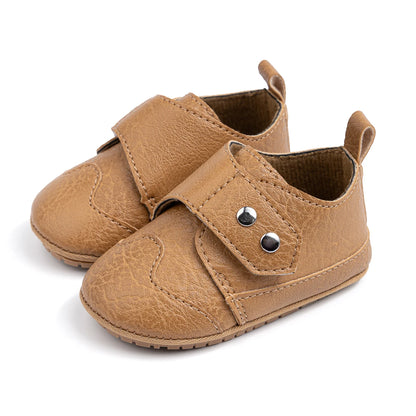 Baby Boys Girls Shoes Fashion T-strap Spring Autumn Retro Leather Casual Walking Shoes Rubber Soft Anti-slip Sole First Walkers