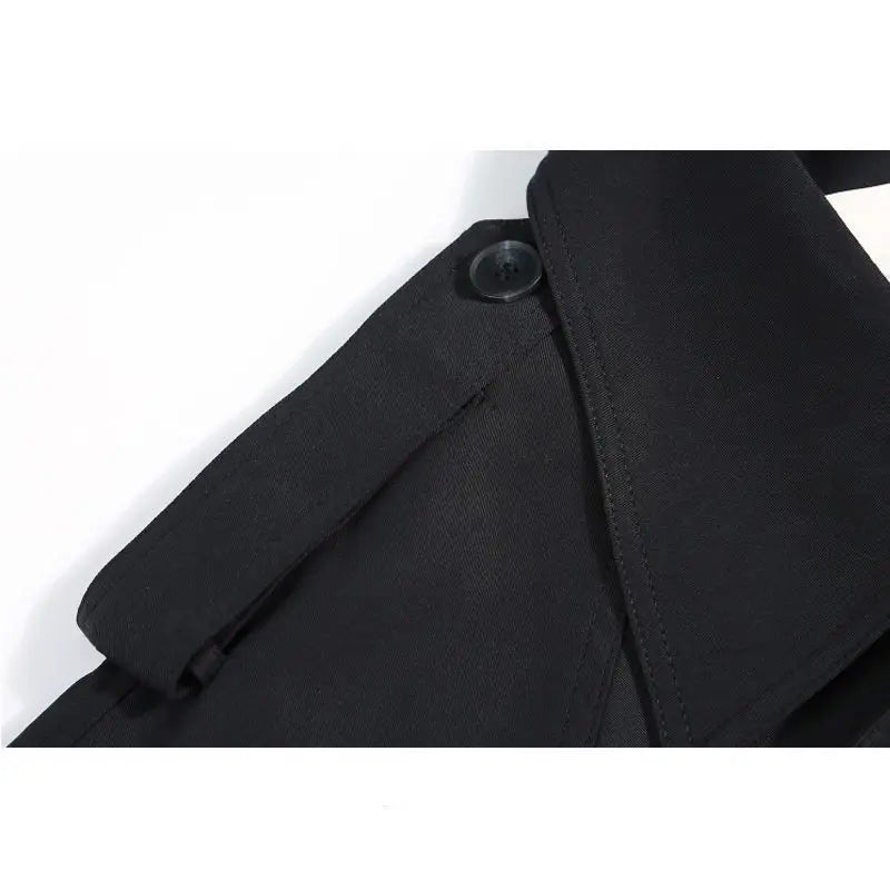 Fashionable and Versatile Women's Mid-length Windbreaker Coats for Spring and Autumn, with Loose Fit Design. Long Coat
