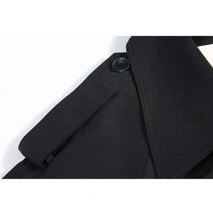 Fashionable and Versatile Women's Mid-length Windbreaker Coats for Spring and Autumn, with Loose Fit Design. Long Coat