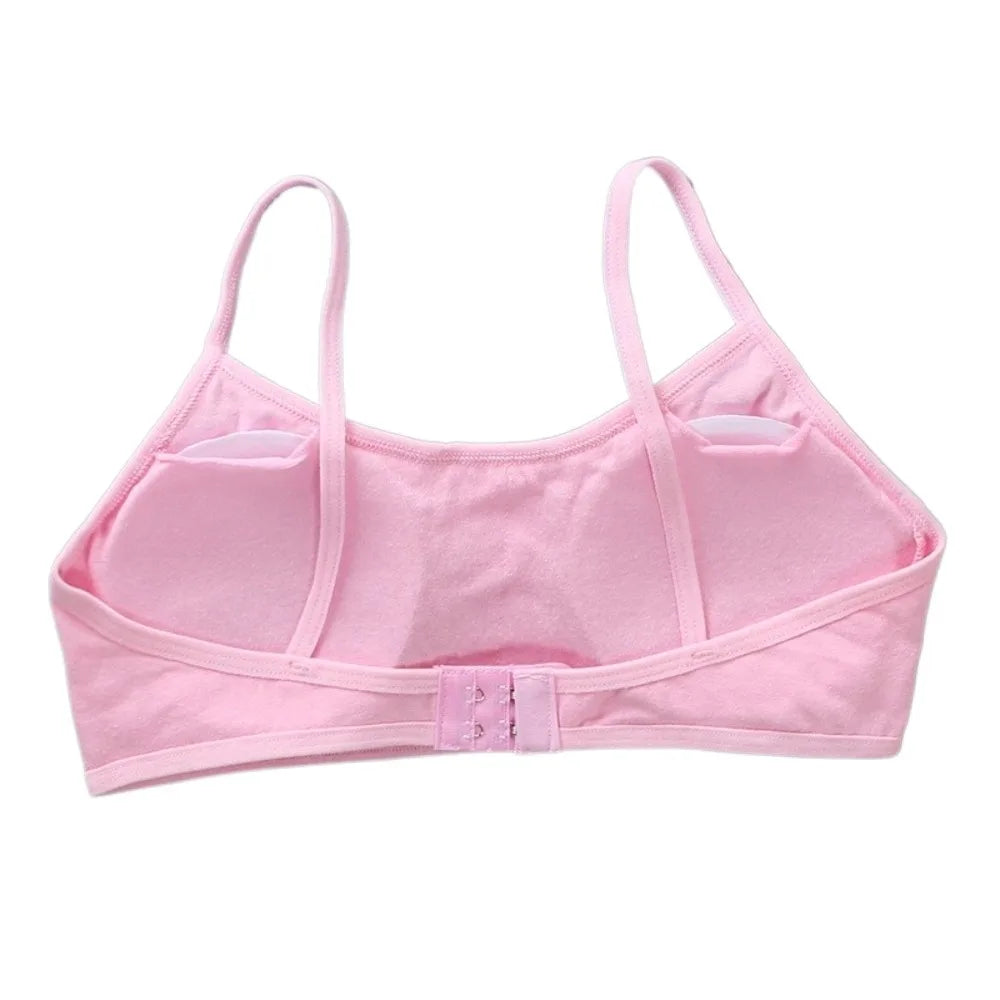 Cotton Teenage Girls Bras Casual Elastic Padded Vests Underwear Developmental Bras Sports Training Bra