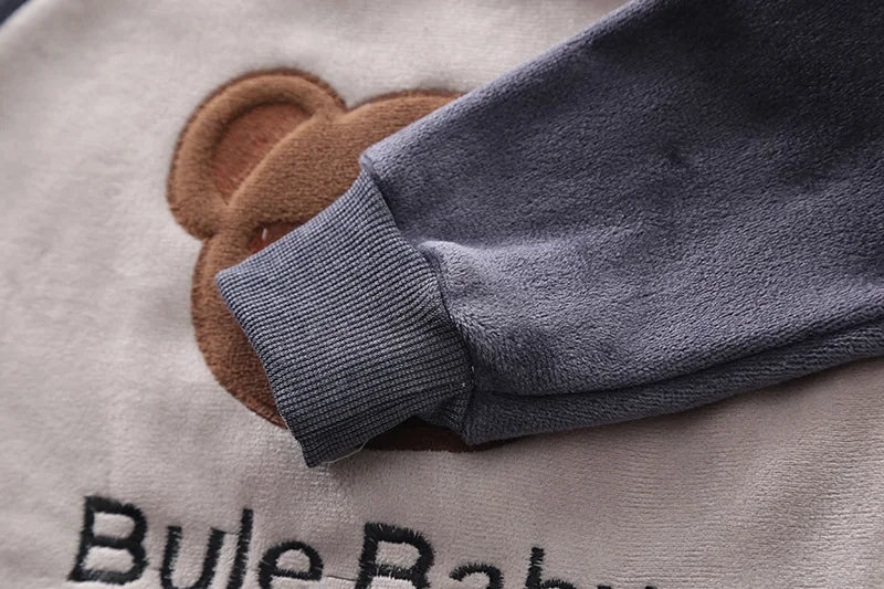 Winter Baby Boys Clothes Autumn Boys Clothing Sets Cute Cartoon Coat + Vest + Pants Girls Suits 1 2 3 4 Years New Kids Clothes