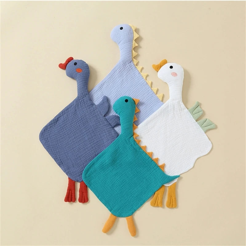 Stuffed Goose Baby Towel Cotton Baby Sleeping Cuddling Security Blanket Newborn Soothe Appease Towel Kids Face Towel Washcloth
