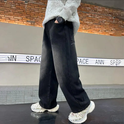 Hot Sale Kids Boy Black Gradient Jeans New Design School Teenager Casual Denim Pants Child Fashion Jeans Trousers 5 7 9 11 13 14