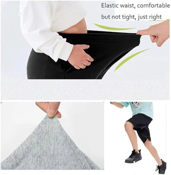 Boys Shorts Summer Solid Kids Short Sweatpants Loose Sport Casual Knickers Children Elastic Waist Half Pants Beachwear 3-14years
