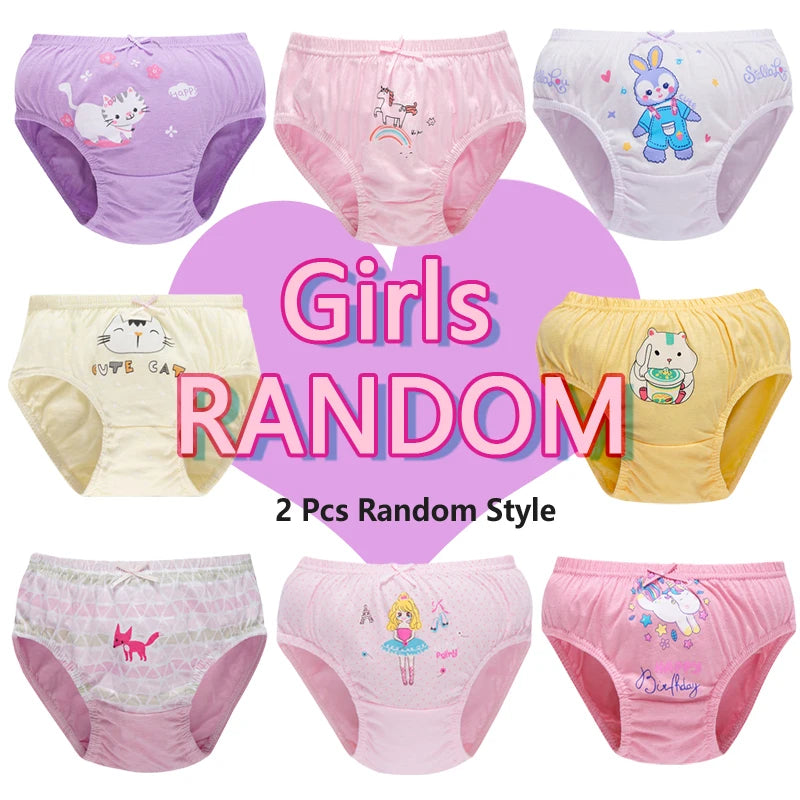 5 Packs/Box Children Underwear Girls Panties Cotton Comfortable Toddlers Kids Triangle Underpants Breathable Briefs For Girls
