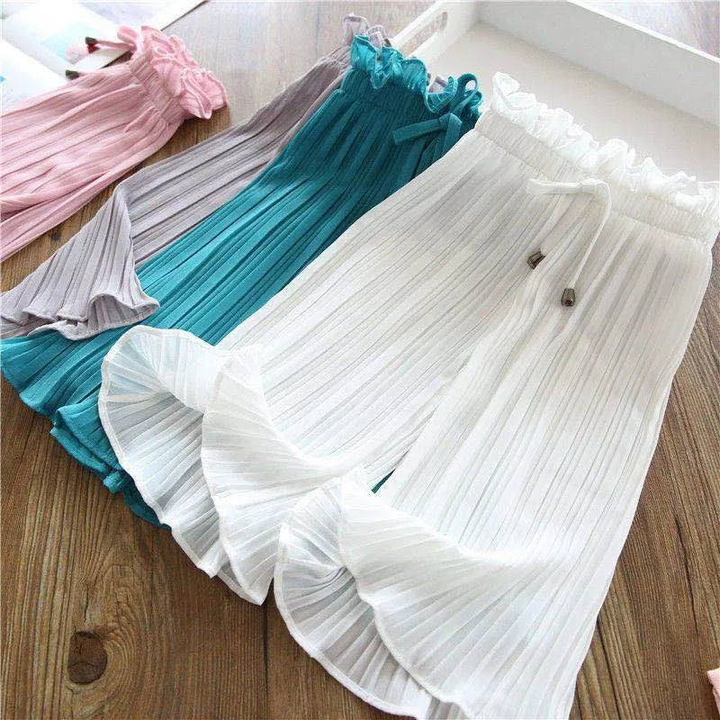 Girls' wide-leg pants new children's clothing girls' nine-point mosquito-proof pants little girls' pants summer casual pants