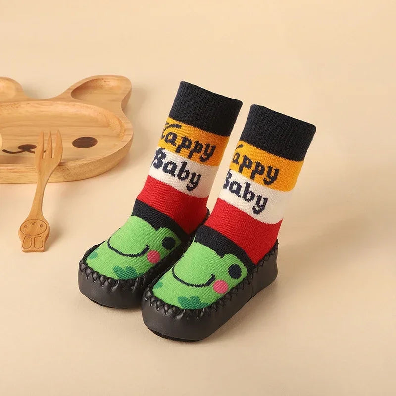 Baby Socks Slippers With Rubber Soles Girl Boy Infant Newborn Children Floor Socks Shoes Anti Slip Soft Sole Toddlers Indoor