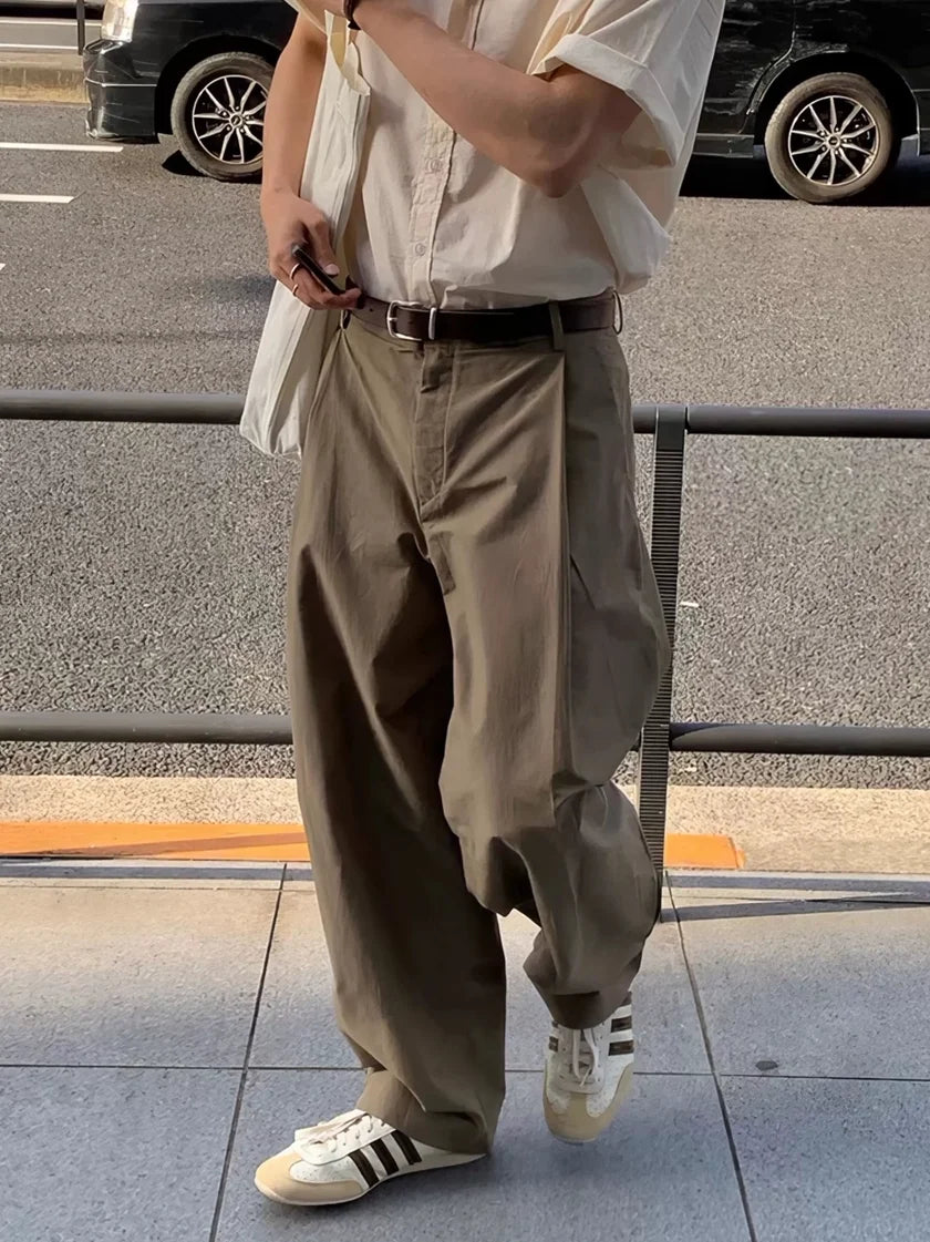 American Cityboy Loose Fit Straight Leg Men's Casual Pants Comfortable Durable Workwear Trousers Fashionable Loose Sensation