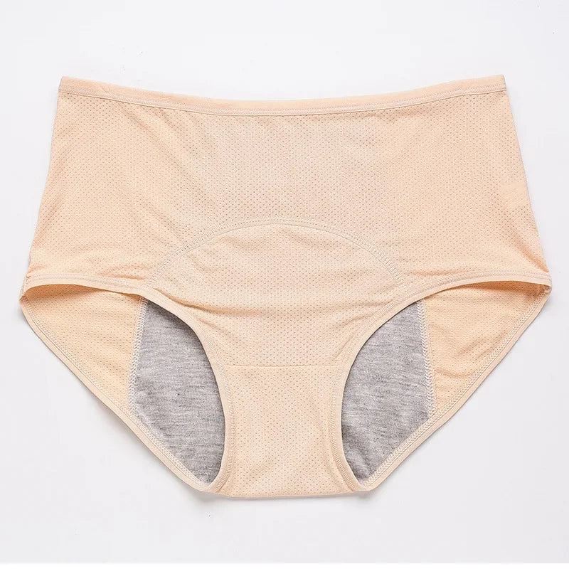Period Underwear for Women 4 Layer Leakproof Cotton Panties Postpartum Menstrual Overnight Absorbent Underwear Seamless Moisture