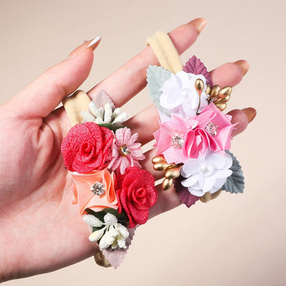 Baby Girl Headband Cute Flower Elastic Hair Band Newborn Head Toddler Headband Headwear Baby Hair Accessories Christmas Gifts