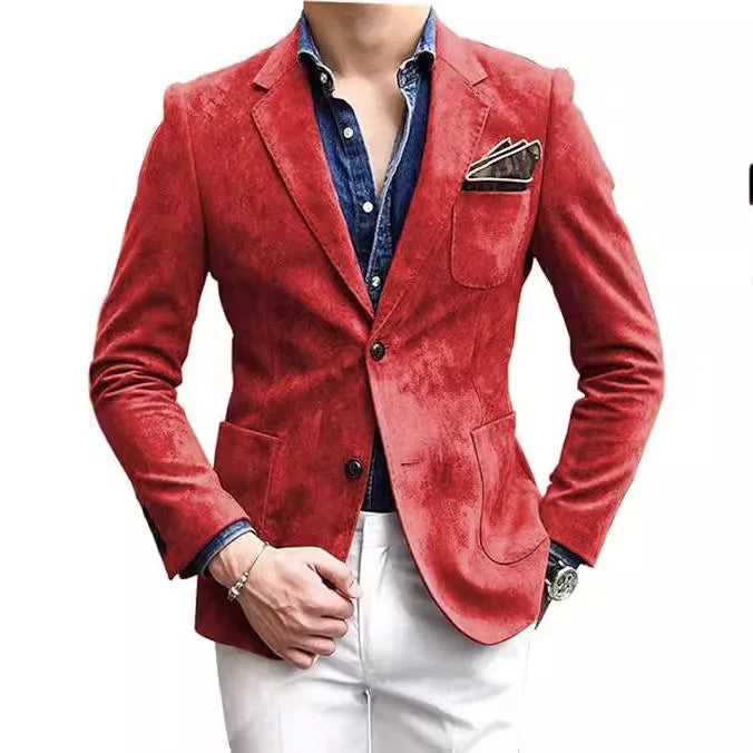 2026 Men's Coats Wool Suit Blends Wool Open Stitch Turn Down Collar Splice Single Breasted Punk Autumn Winter Jackets Streetwear