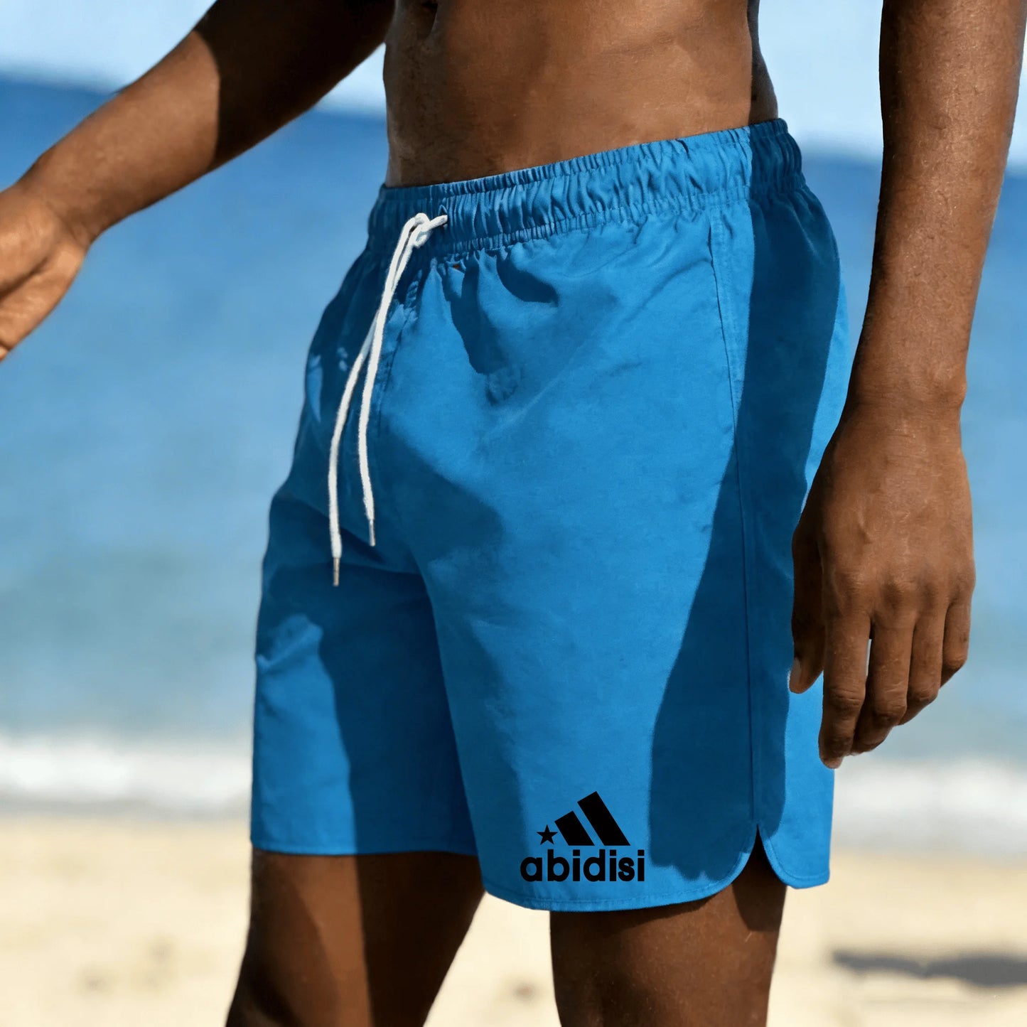 Men's summer beach swimming shorts are fashionable, breathable, and quick drying shorts