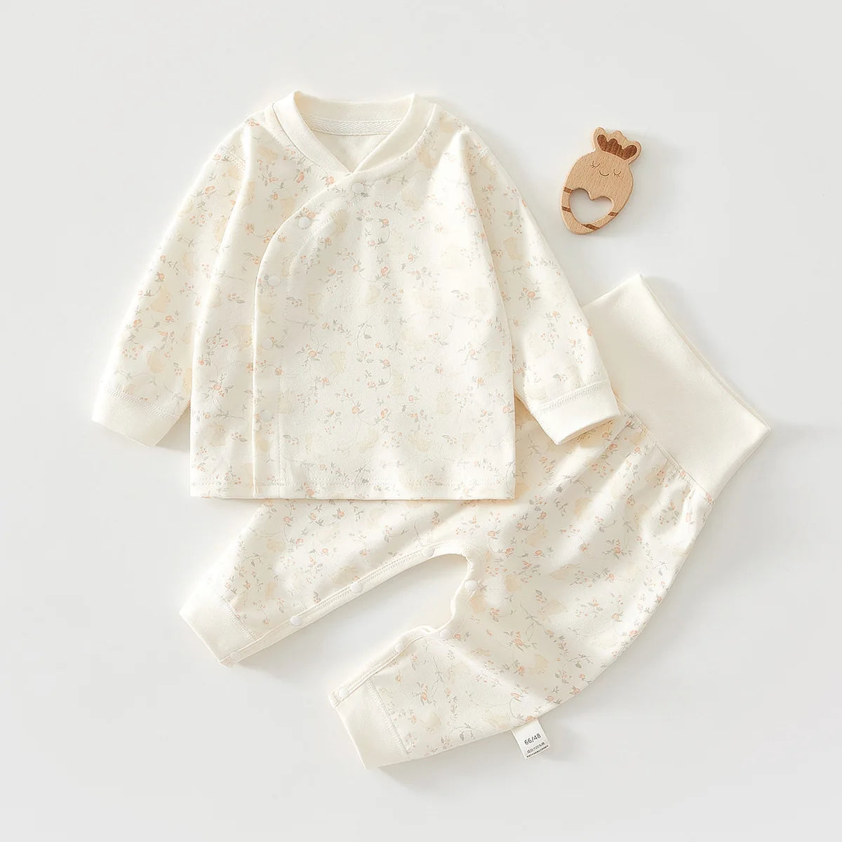 Baby Underwear Set Autumn and Winter Newborn Clothes Pure Cotton Bottom Split High Waist Men's and Women's Baby Clothes 2pce Set
