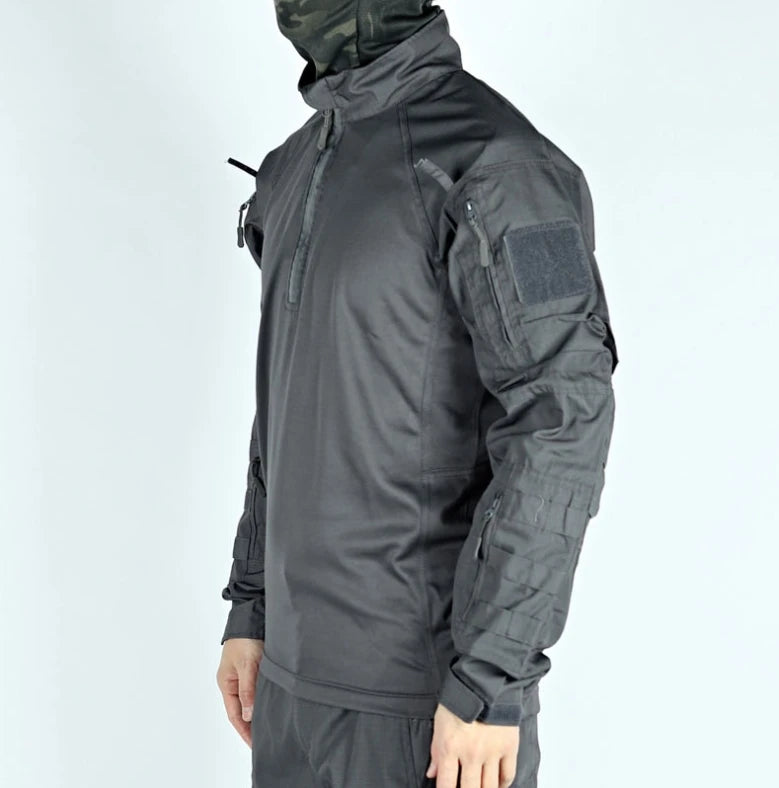 Tactical Suit Men Hunting Training Shirt Pants 2 Piece Sets Outdoor Hiking Camouflage Quick-dry Ripstop Outdoor Sport Uniform