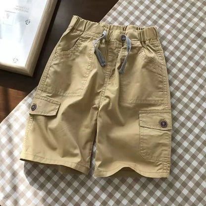Boys Summer Shorts 2025 New Fashion Short Pants Children Sports Wide-legged Trousers Teenager Casual Thin Clothing 4-14 Years
