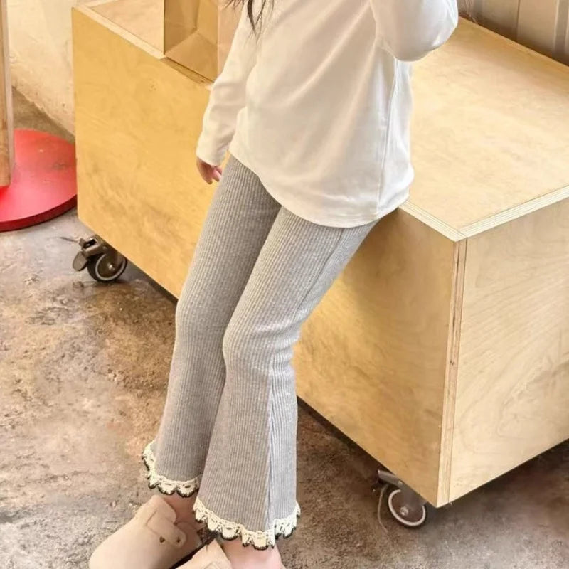 Girls Boys Leggings Cotton Big PP Pants Spring Autumn Kids Girl Pants Fashion High Waist Long Trousers Children's Pant