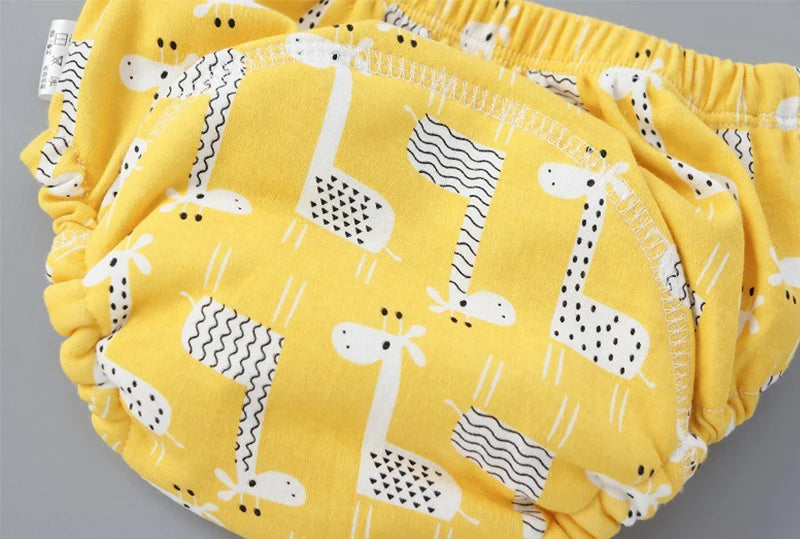 Soft Baby Cloth Diapers Reusable Kids Training Pants Waterproof Underwear Boys Girls Washable Cotton Nappy Changing Panties