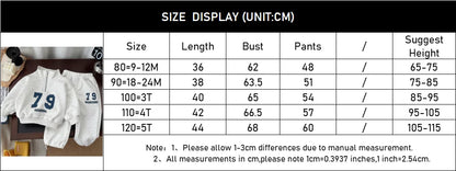 Baby Boys Clothing Set Spring Autumn Long Sleeve Letter Sweatshirt Pants 2Pcs For 1-5 Years Kids Casual Tracksuit Infant Outfits