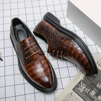 Men's Dress Shoes Formal Designer Comfortable Embossed Leather Luxury Wedding Italian Male Casual Business Shoes for Men Loafers