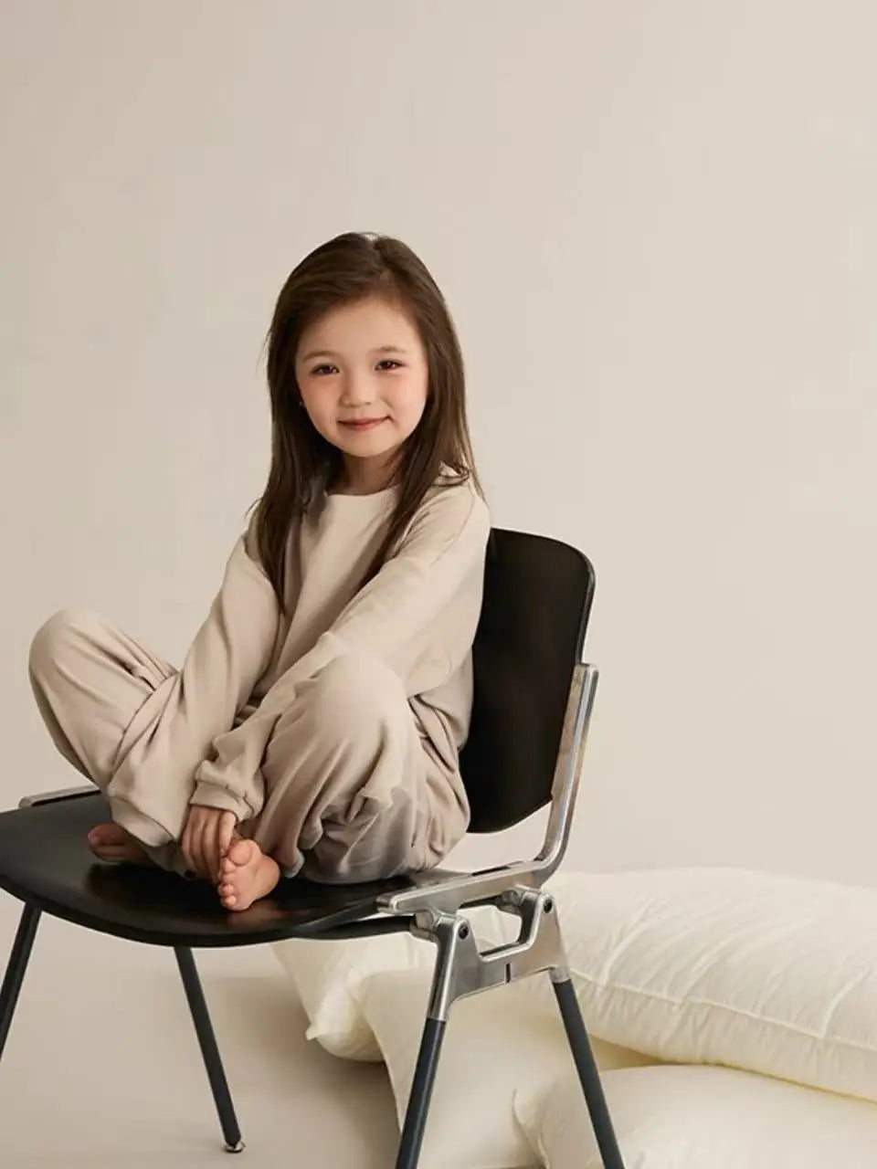 Girls Pajamas Sets Winter Autumn Sleepwear for Kids Solid Color Children's Loungewear Set Teenager Underwear Baby Pijama 3-14T