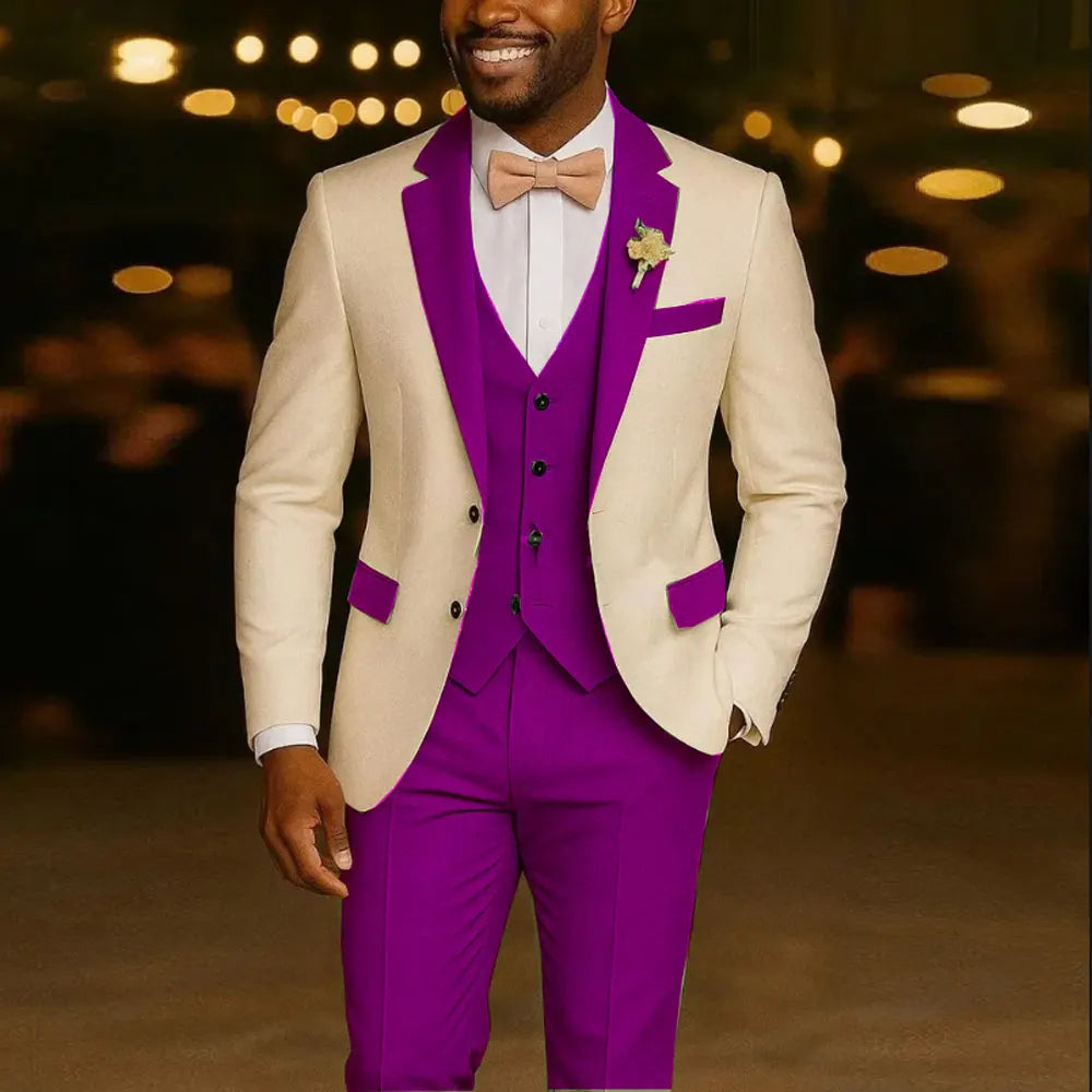 Men's Suit Costumes 3 Pieces Blazer Light Green Vest Pants Wedding Tuxedos Formal Male Suit for Wedding Groomsmen Prom