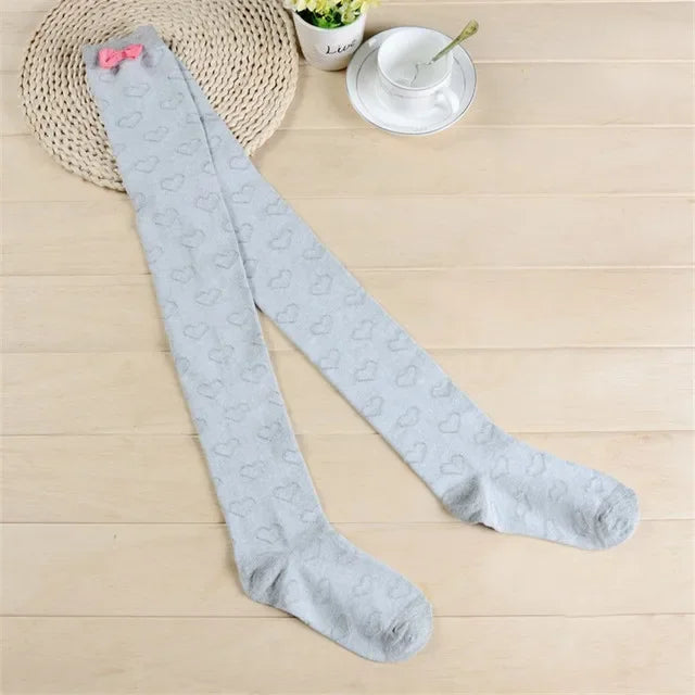 Knee Socks for Youth Girls Women Pink Bow School Stockings Kawaii Campus Long Socks Cute Girl Thigh High Stocking