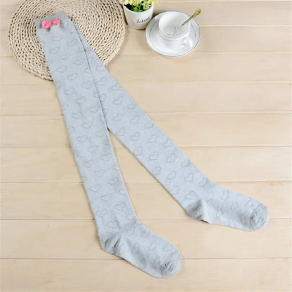 Knee Socks for Youth Girls Women Pink Bow School Stockings Kawaii Campus Long Socks Cute Girl Thigh High Stocking