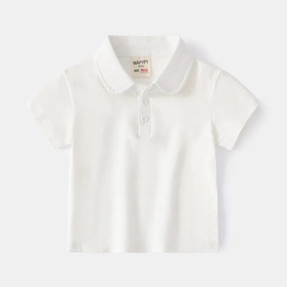 Baby Boy Clothes Summer Short Sleeve Children's Polo Shirts Toddler Kids Cotton T-shirts Boys Lapel Cartoon Tees Kids Sport Tops