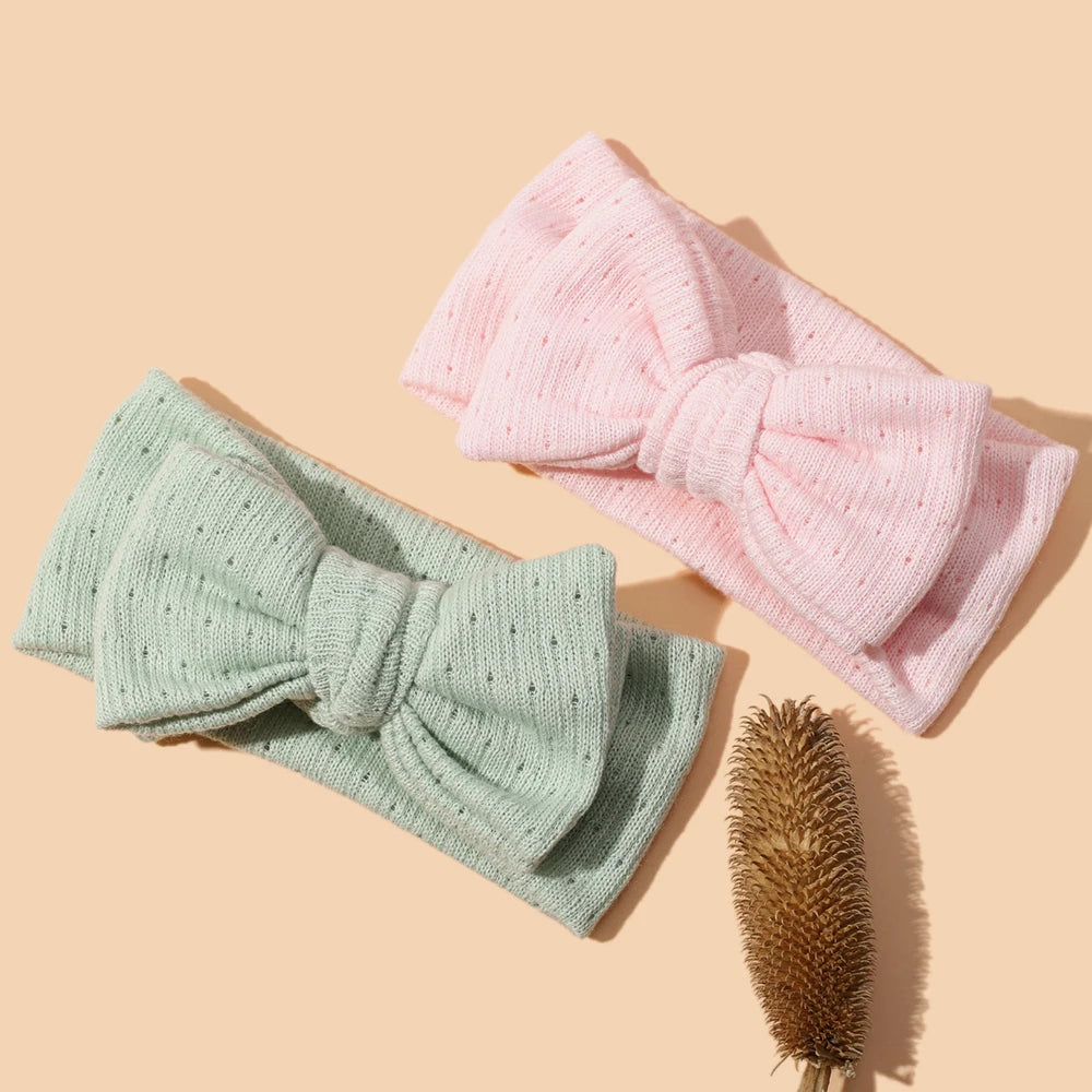 Baby Girl Hair Accessorie Solid Elastic Bow Hair Bands for Girls Soft Comfortable Baby Headband Cute Infant Photography Props
